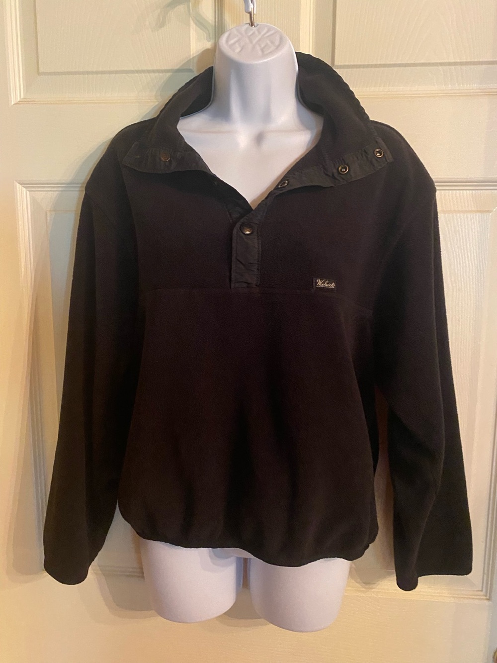 Woolrich Men's Black Zip-Front Fleece Pullover